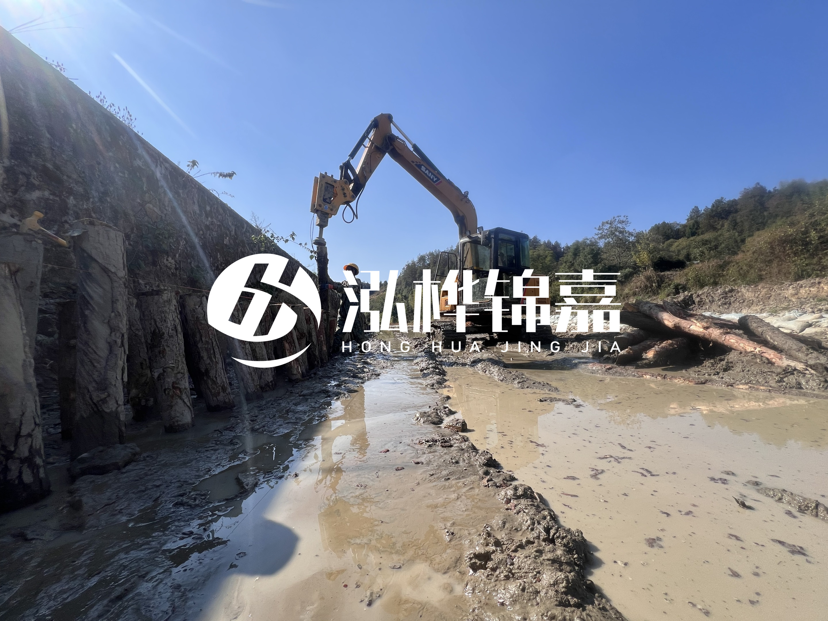 河里打樁起什么作用-河道里打木樁好還是水泥樁好？
